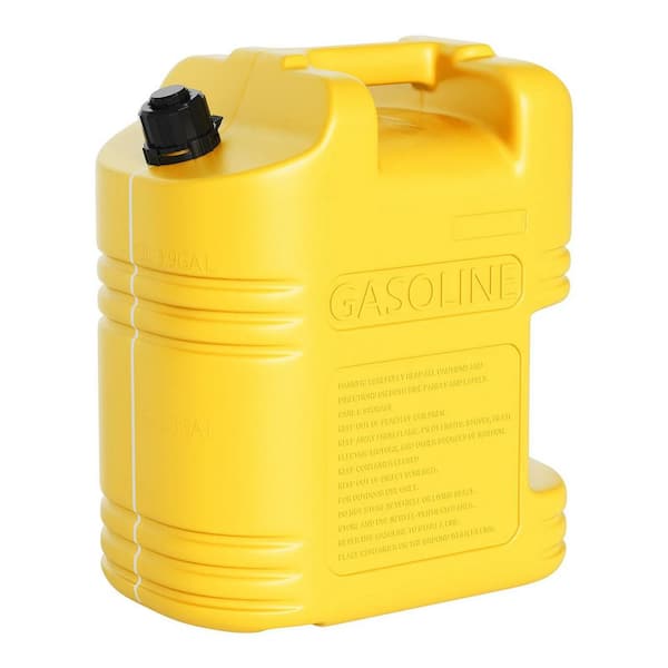 5 Gal. Liquid Container 2-Pack with Auto Shut-Off Spout and View Stripe, Dual Ergonomic Handles for Fuel Storage, Yellow