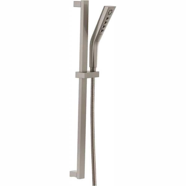 Delta 3-Spray Patterns 1.75 GPM 1.81 in. Wall Mount Handheld Shower Head with H2Okinetic in Stainless