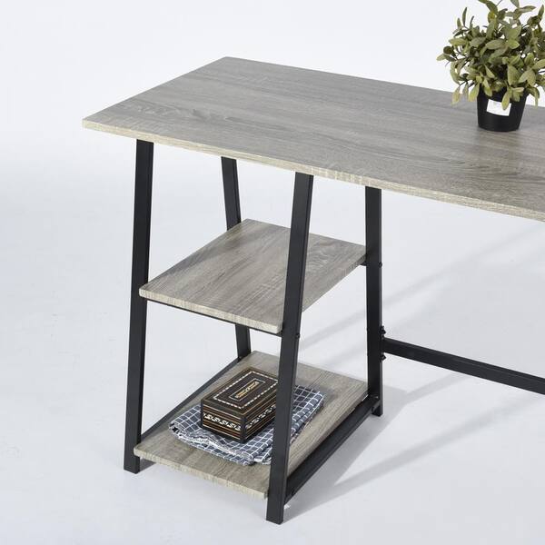 Mild Steel Simple Office Table, With Storage