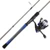 Fiberglass Fishing Rod and Reel Combo - Portable 2-Piece 65 in. Pole with  Size 20 Spinning Reel