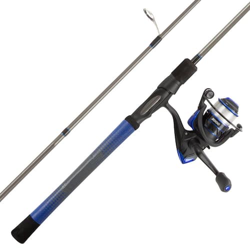 Blue Carbon Fiber Fishing Rod and Reel Combo Portable 3-Piece