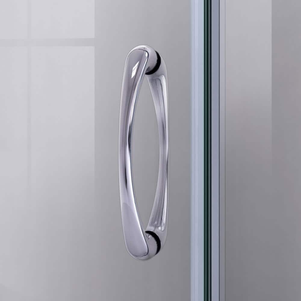 Prime 36" Clear Glass Round Sliding Shower Enclosure with Chrome Finish