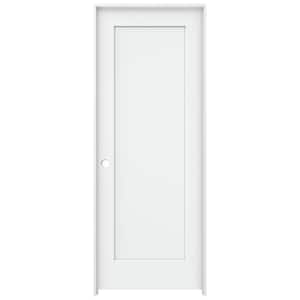 32 in. x 80 in. Madison White Painted Right-Hand Smooth Solid Core Molded Composite MDF Single Prehung Interior Door