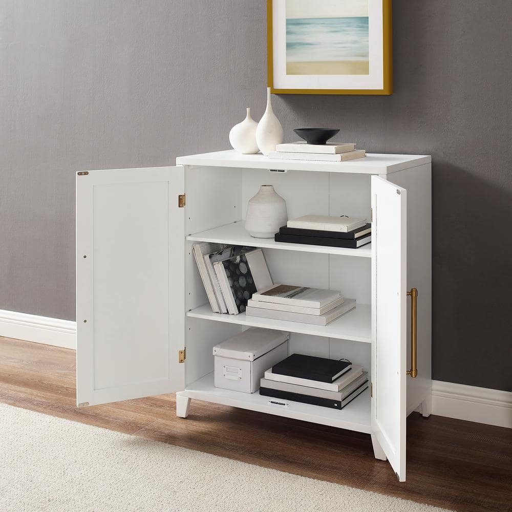 White Recessed Panel Stackable Kitchen Pantry Cabinet