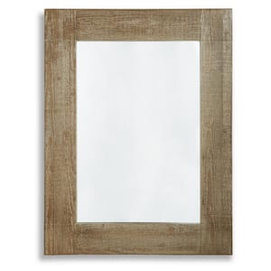 Waltleigh 30 in. W x 40 in. H Rectangle Wood Distressed Brown Framed Accent Mirror