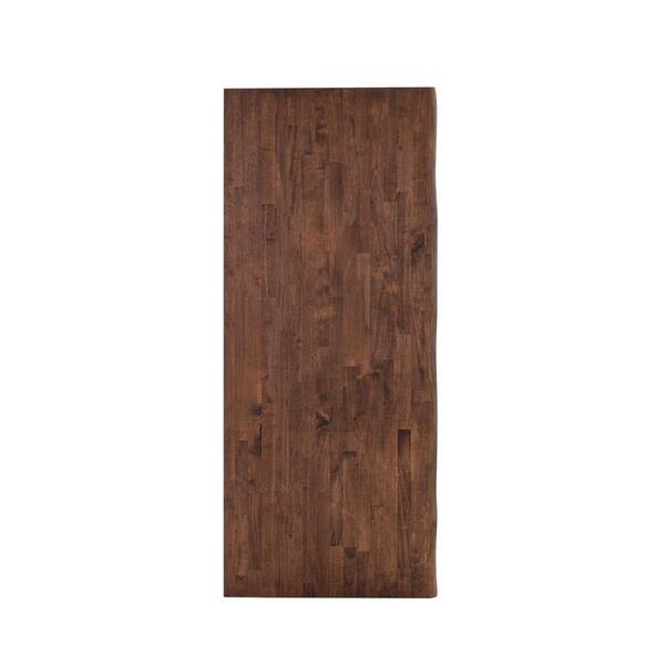 Hardwood Reflections 10 Ft L X 25 In D Walnut Stained Hevea Butcher Block Countertop In With 