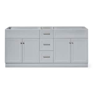 Hamlet 72 in. W x 21.5 in. D x 34.5 in. H Double Freestanding Bath Vanity Cabinet without Top in Grey