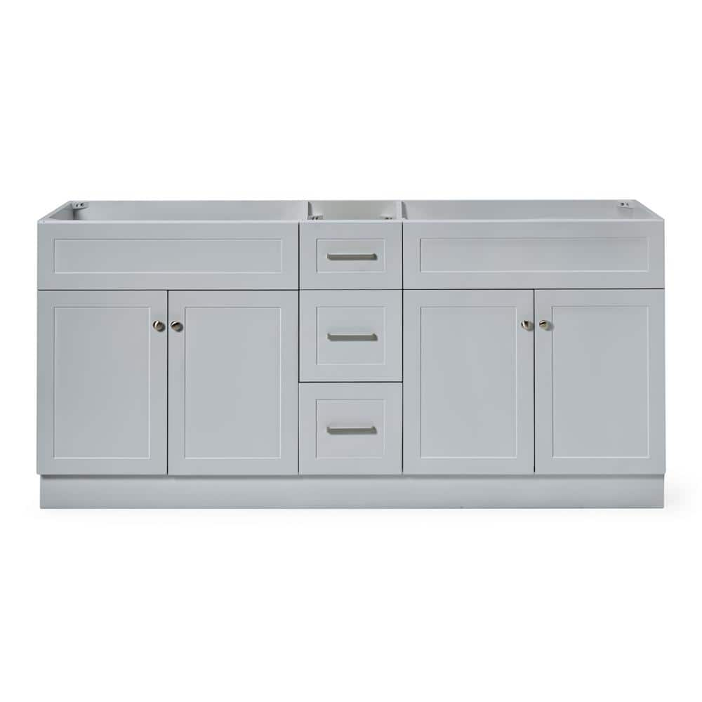 Hamlet 72 in. W x 21.5 in. D x 34.5 in. H Double Freestanding Bath Vanity Cabinet Only in Grey -  ARIEL, F073D-BC-GRY