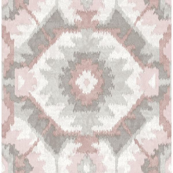 A-Street Prints Kazac Light Pink Shibori Paper Strippable Roll (Covers 56.4 sq. ft.)