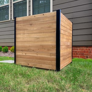 Richmond 3.5 ft. x 3.2 ft. Cedar Wood Decorative Privacy Screen Panel (2-Pack)
