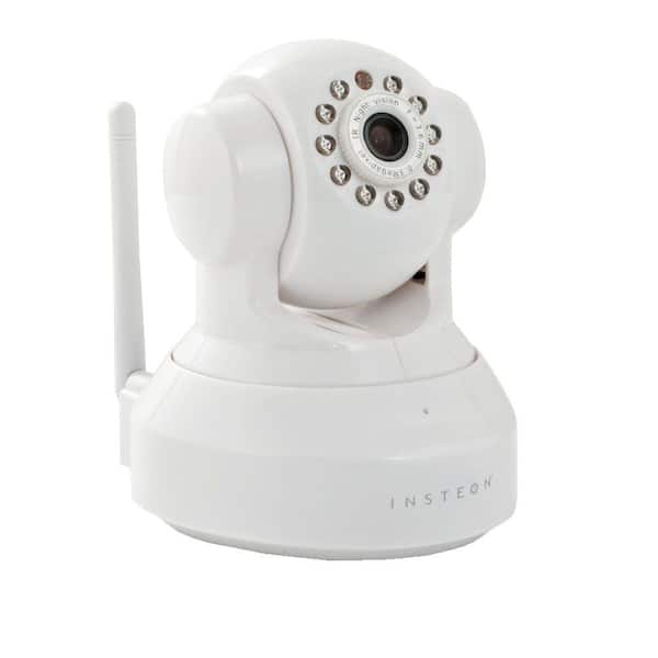 Insteon Wireless 700TVL Indoor Security IP Video Surveillance Camera with Pan, Tilt and Night Vision - White