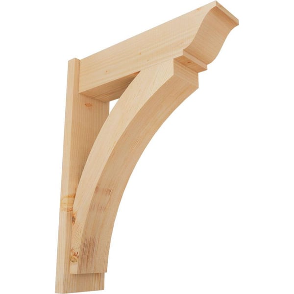 Ekena Millwork 8 in. x 34 in. x 26 in. Thorton Traditional Smooth Douglas Fir Outlooker