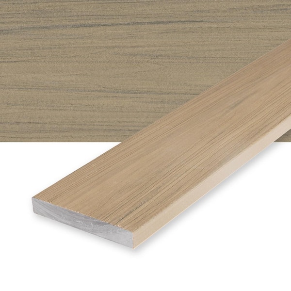 Deckorators Summit 1 in. x 6 in. x 20 ft. Cliffside Brown Square Edge Composite Deck Board