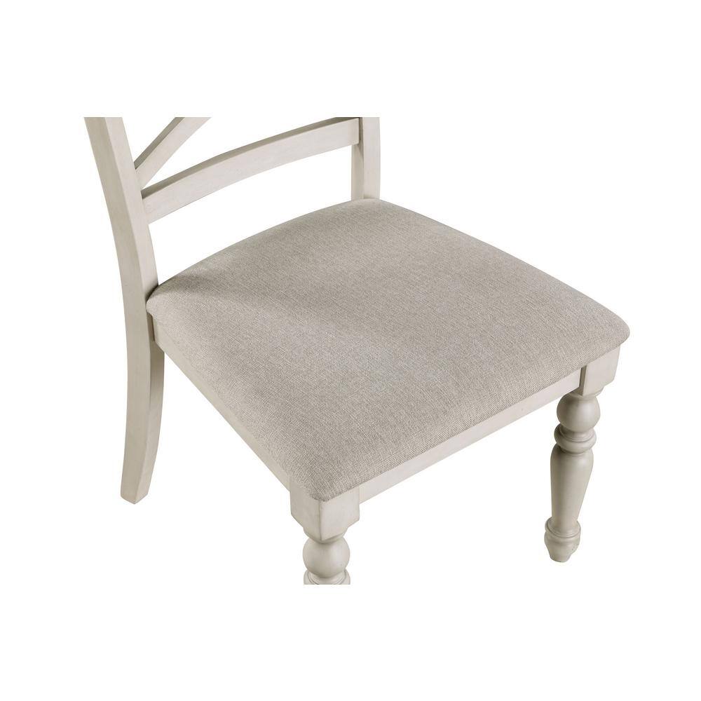 Jennifer 7-Piece Beige and Brown Wood Dining Set