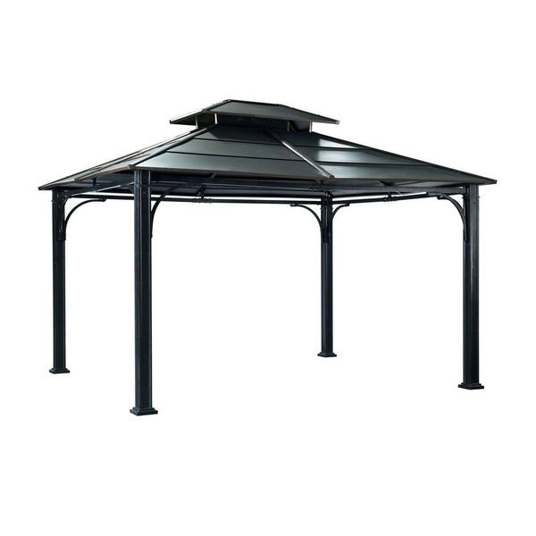 Sunjoy Wonderland 12 ft. x 10 ft. Black Steel Gazebo