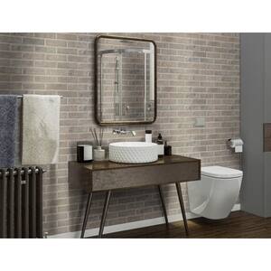 Capella Taupe Brick 2 in. x 10 in. Matte Porcelain Floor and Wall Tile (5.15 sq. ft. /Case)