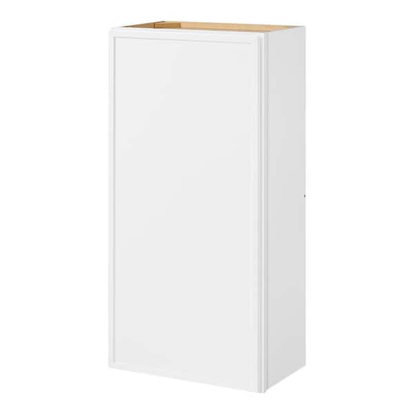 Leyton 21 in. W x 12 in. D x 42 in. H Ready to Assemble Plywood Slim Shaker Wall Kitchen Cabinet in Alpine White