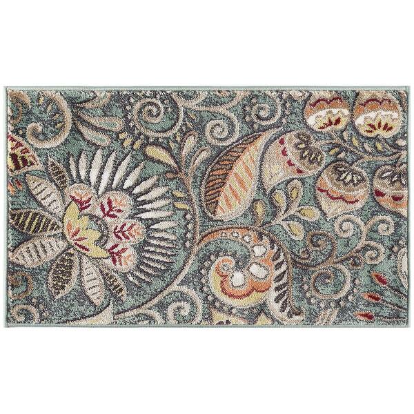 Capri Abstract Seafoam 2 ft. x 3 ft. Indoor Area Rug