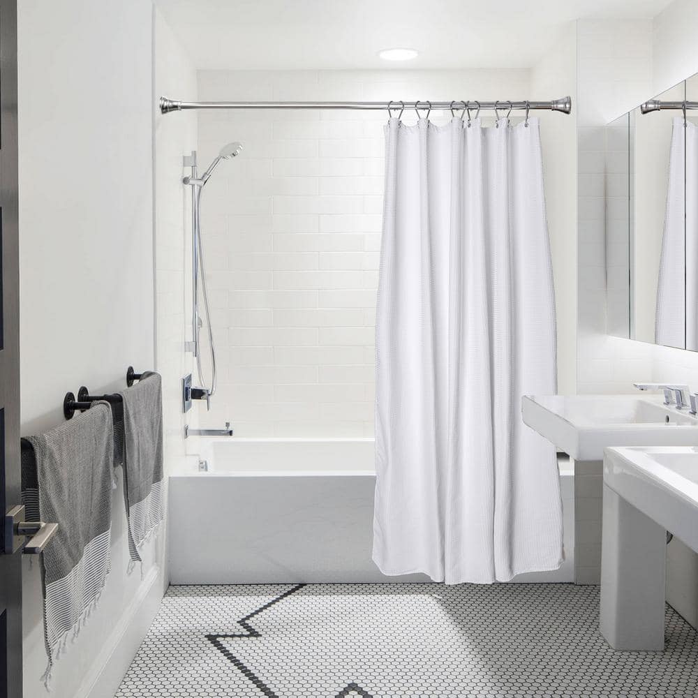 Polished Chrome Rust-Proof Shower Curtain Hooks Set of 12