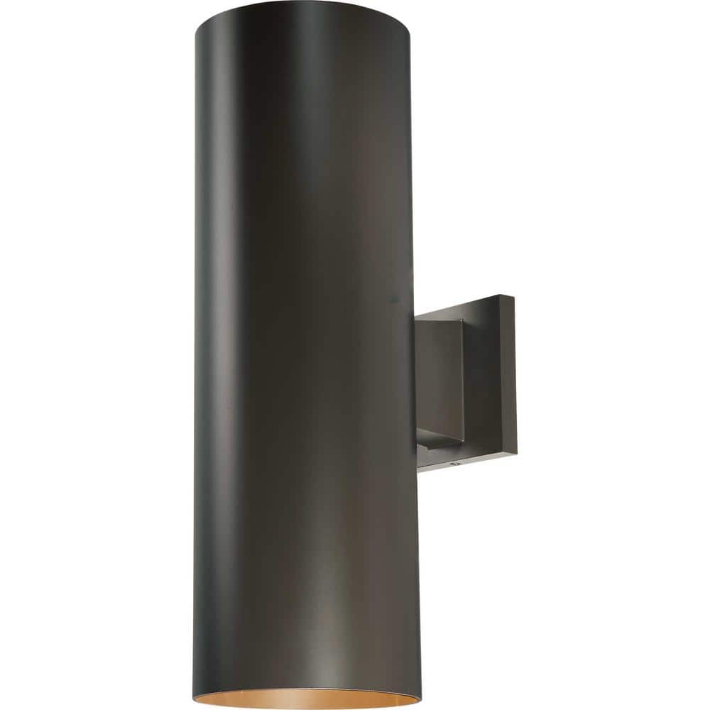 Large 2-Light Antique Bronze Aluminum Integrated LED Outdoor/Indoor Wall Cylinder Light Sconce price history on PriceWatchPro