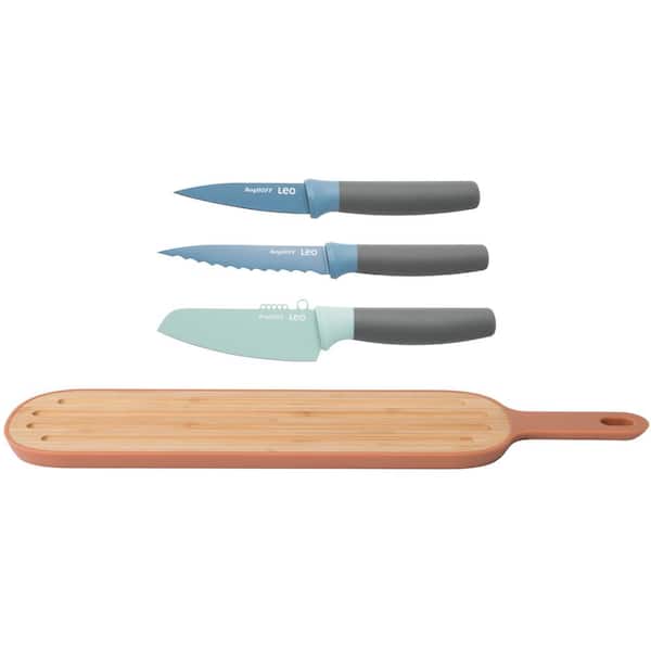 BergHOFF Leo 4-Piece Multi-Color Cutlery and Board Set