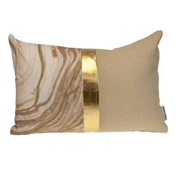 20 X 20 Transitional Stripes Beige 14 in. x 20 in. Pillow