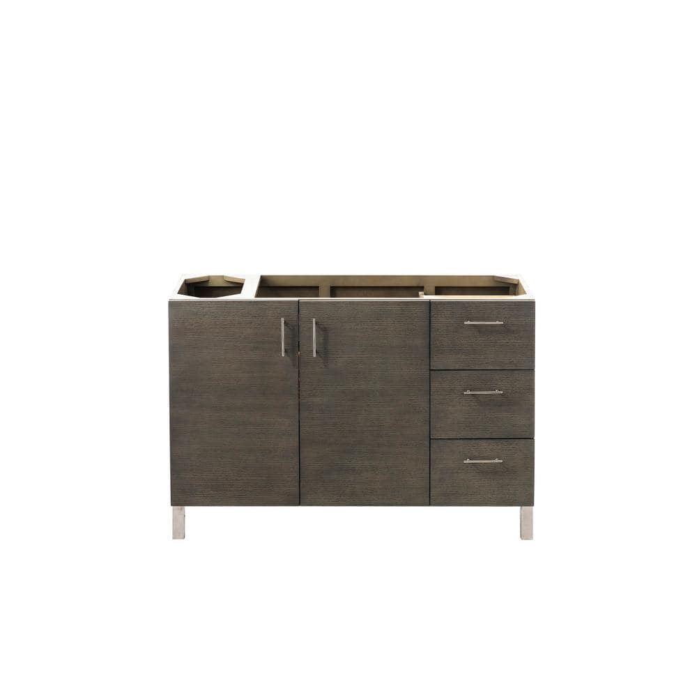 Metropolitan 48.0 in. W x 22.5 in. D x 32.8 in. H Single Bath Vanity Cabinet without Top in Silver Oak -  James Martin Vanities, 850-V48-SOK