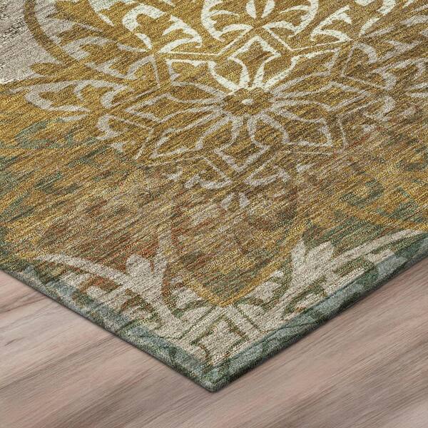 Chantille Machine Washable Indoor/Outdoor Abstract ACN2916 Walnut 10 ft. x 14 ft. Area Rug