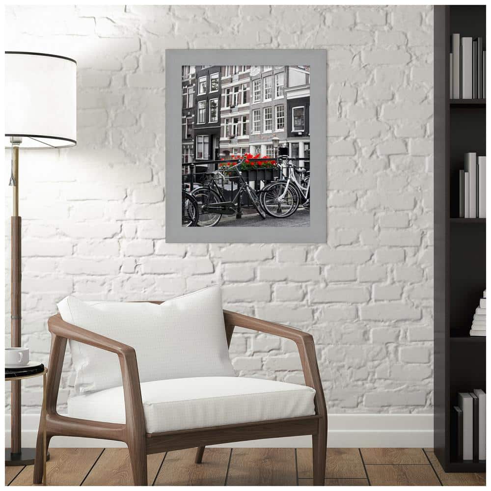Classic 16x20 Brushed Nickel Wall Picture Frame