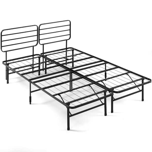 Zinus Smartbase Black Full Metal Bed, How To Attach A Headboard Zinus Bed Frame