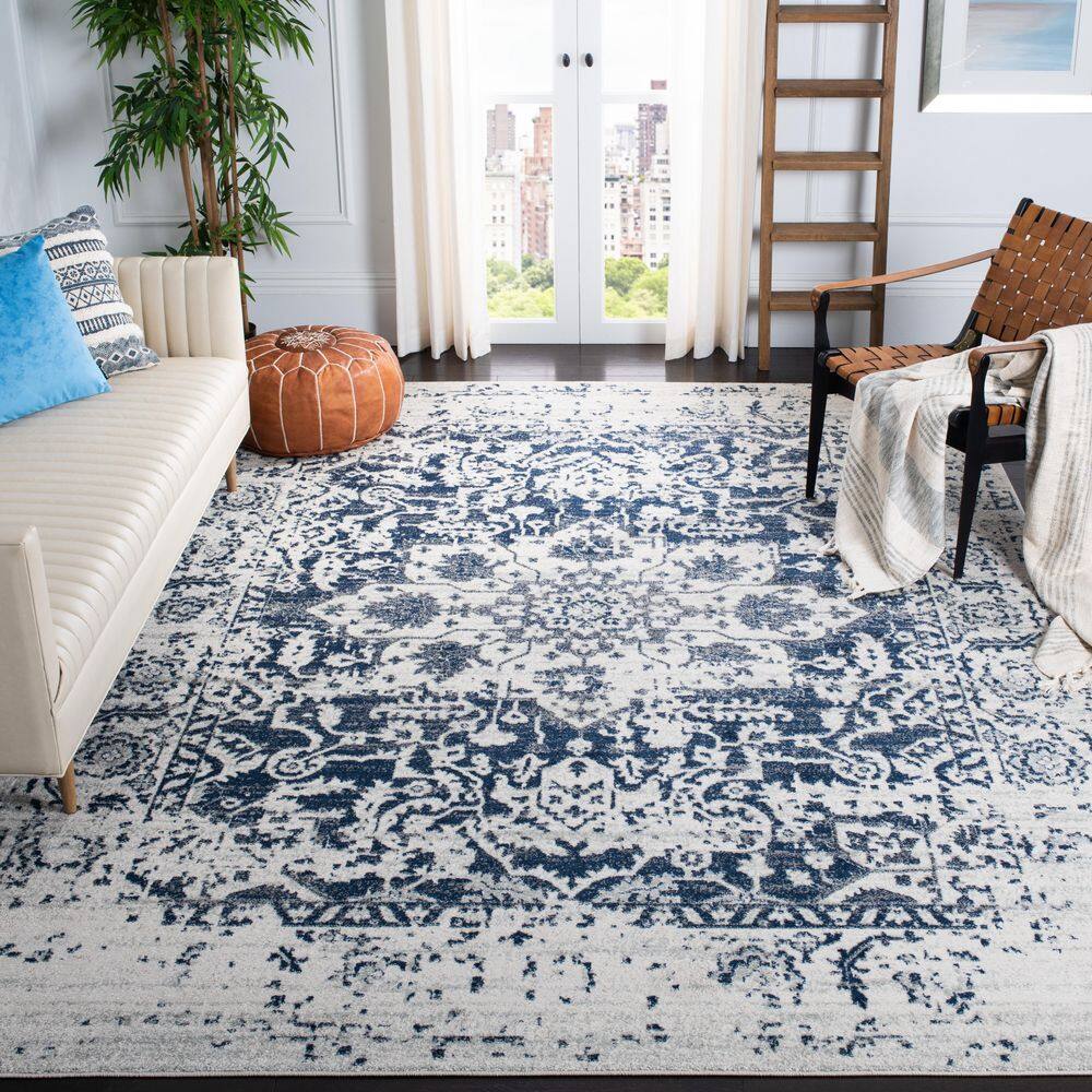Reversible Ivory Cotton-Blend 72"x22" Stain-Resistant Area Rug
