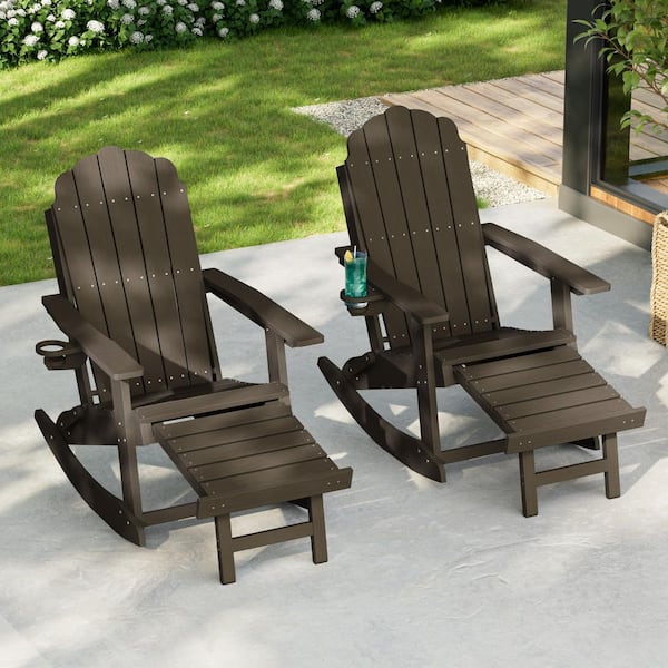 Livewood Folding Ergonomic Plastic Adirondack Chair, 3-Position