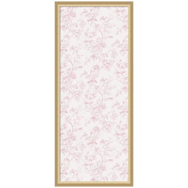 Florence 42 in. x 18 in. Gold Plastic Framed Memo Board