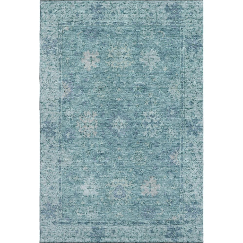 Mayfield Premium Machine Washable Abstract AMF2051 Teal 8 ft. x 10 ft. Area Rug price history on PriceWatchPro