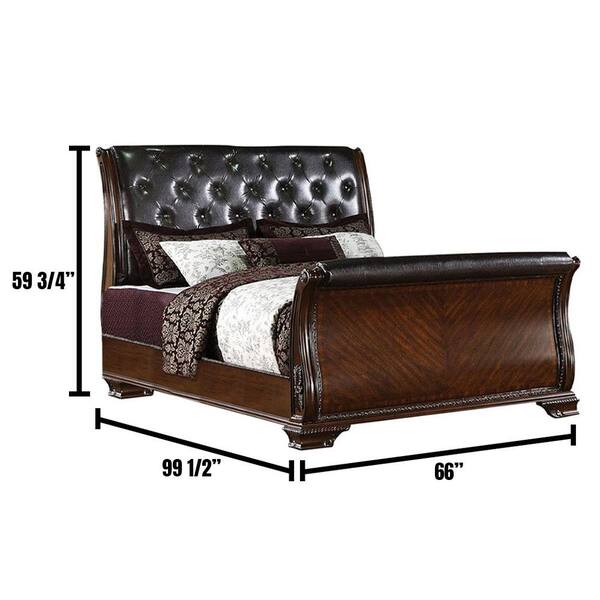 William's Home Furnishing South Yorkshire Queen Bed in Brown Cherry