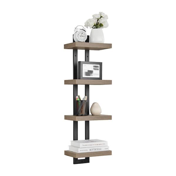 DANYA B 11 in. W x 7.6 in. D x 36 in. Walnut Black Metal 4