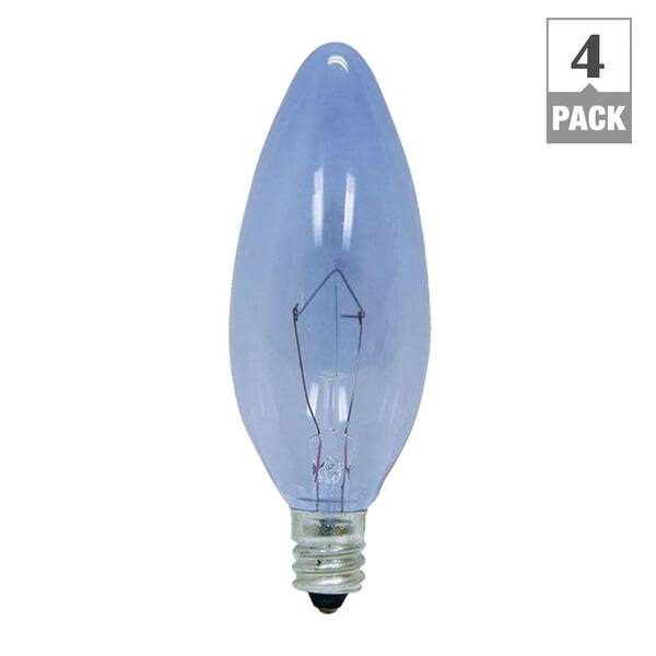 GE Reveal 60-Watt Blunt Tip Decorative Candelabra Base Incandescent Light Bulb (4-Pack)-DISCONTINUED
