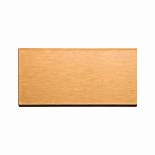 Aspect Long Grain 6 in. x 3 in. Brushed Copper Metal Decorative Wall Tile (8-Pack)