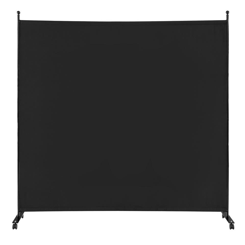 Costway 6FT Single Panel Room Divider with Wheels Rolling Fabric