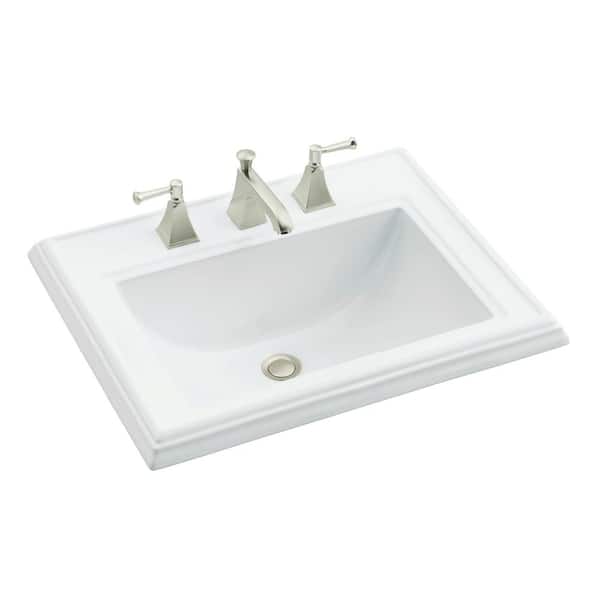 Kohler Memoirs Classic Drop In Vitreous, Kohler Memoirs White Drop In Rectangular Bathroom Sink With Overflow Drain