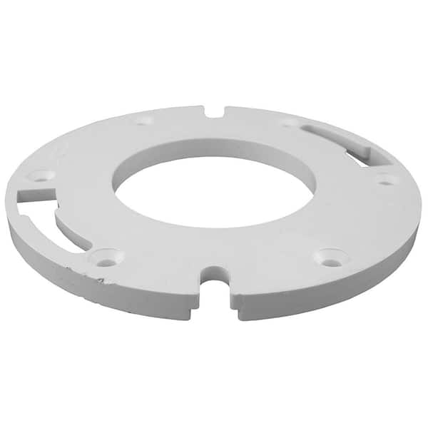 JONES STEPHENS 7 in. O.D. PVC Water Closet (Toilet) Flange Ring, Fits Over 3 in. PVC DWV Pipe
