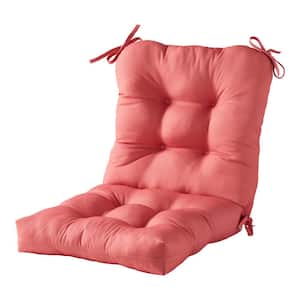 21 in. W x 42 in. H Outdoor Dining Chair Cushion Solid in Coral