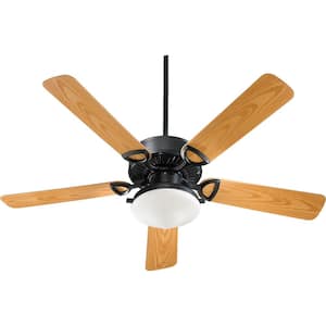 Estate Patio 52 in. Indoor/Outdoor Matte Black Ceiling Fan