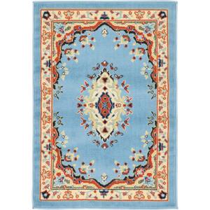 Reza Washington Light Blue 2' 2 x 3' 0 Area Rug