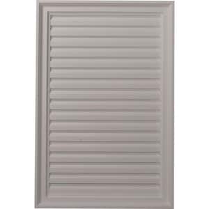24 in. x 36 in. Rectangular Primed PolyUrethane Paintable Gable Louver Vent Non-Functional