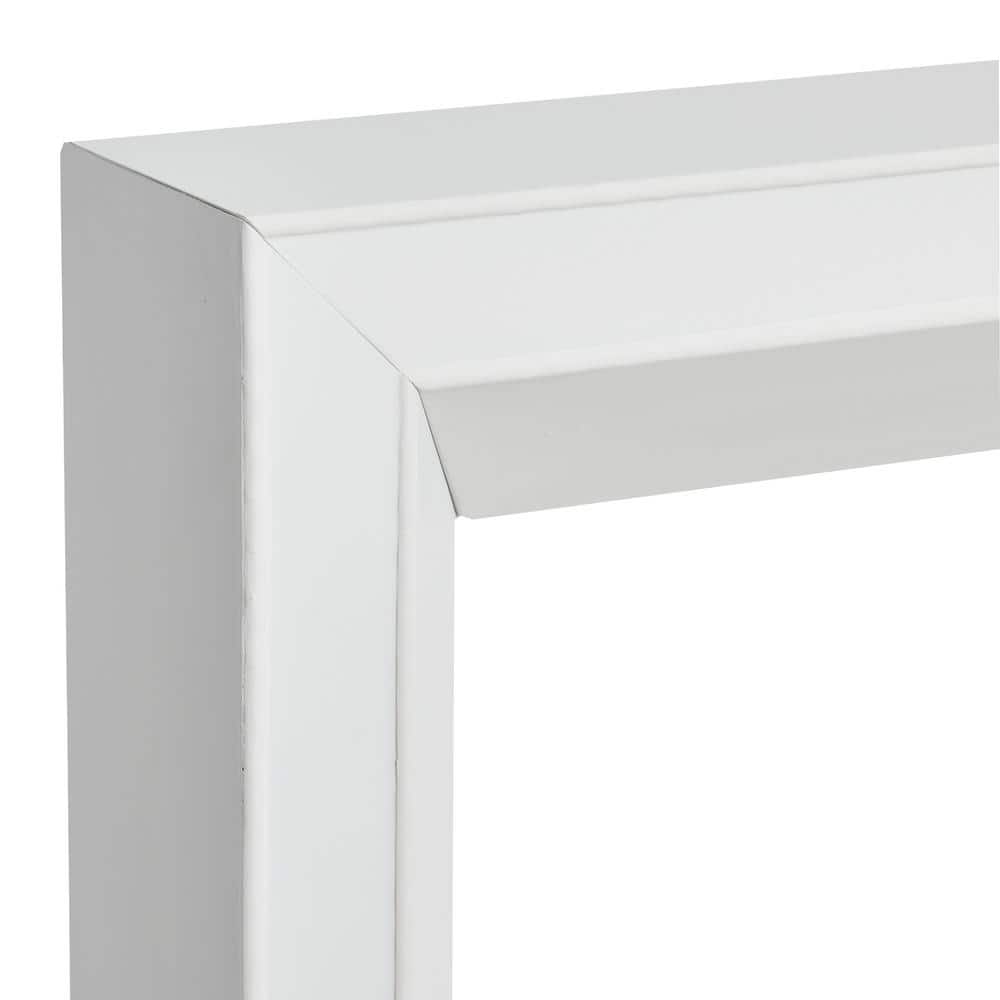 Ezra White MDF Modern Fireplace Mantel