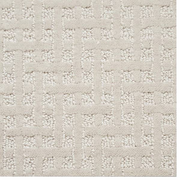 TrafficMaster Carpet Sample - Woodruff - Color Ballet White Pattern 8 in. x 8 in.
