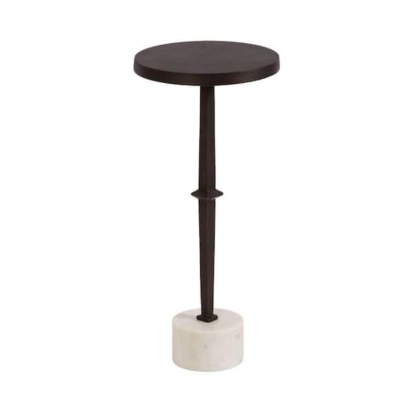 Kate and Laurel Lazaro 10 in. Bronze Round Metal End Table