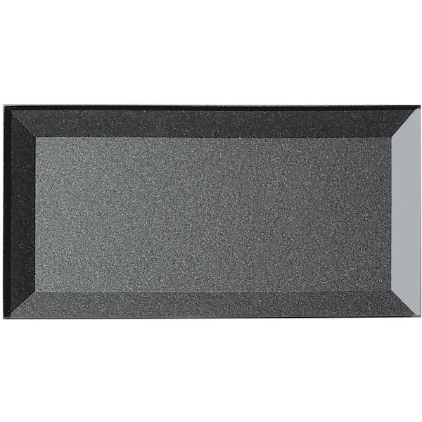 ABOLOS Secret Dimensions Metallic Gray Beveled Subway 3 in. x 6 in. Glass Decorative Wall Tile (14 sq. ft./Case)