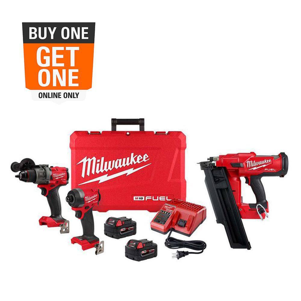 M18 FUEL 18-V Lithium-Ion Brushless Cordless Hammer Drill and Impact Driver Combo Kit (2-Tool) with Framing Nailer price history on PriceWatchPro